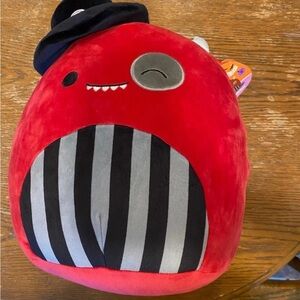 12” Squishmallow Mr. Orlen red Halloween monster w/black top hat SPECIAL EDITION